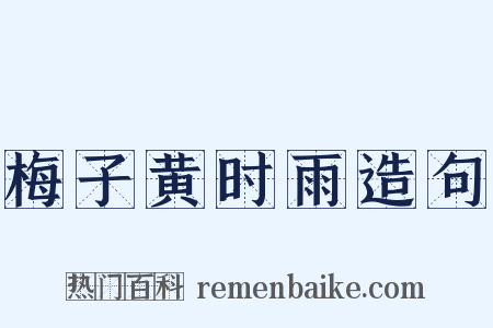 梅子黄时雨造句是什么意思的图片